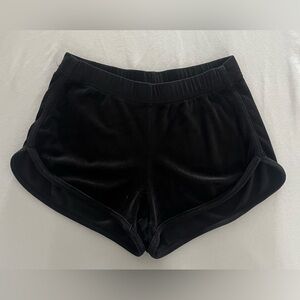Garage Black Velvet Athletic Shorts